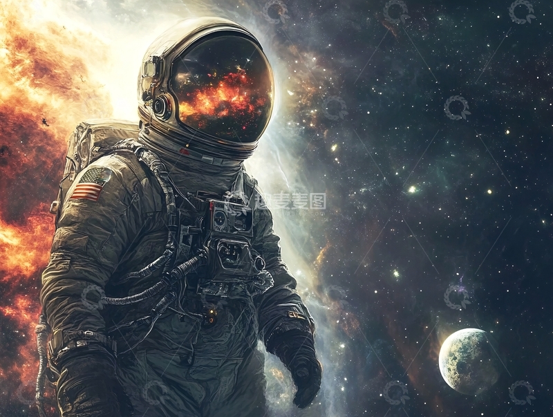 高清大图下载【趣麦麦图】星球宇航员壁纸1