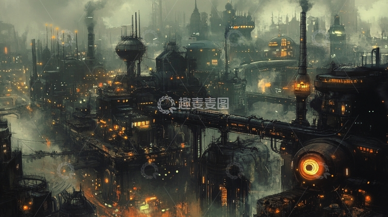 高清大图下载【趣麦麦图】蒸汽朋克世界