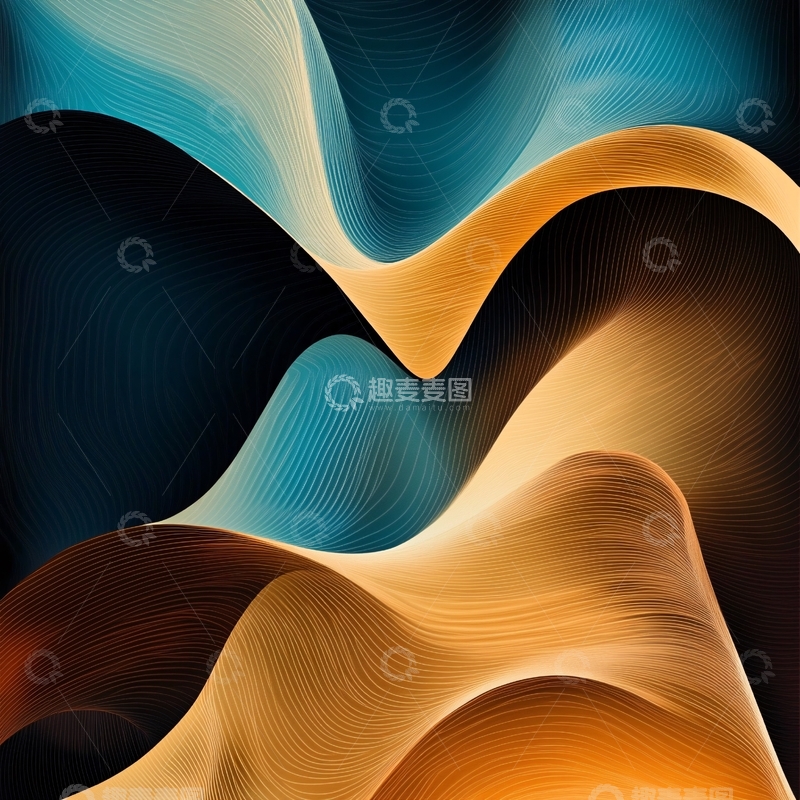 高清大图下载【趣麦麦图】-抽象线条动感艺术背景