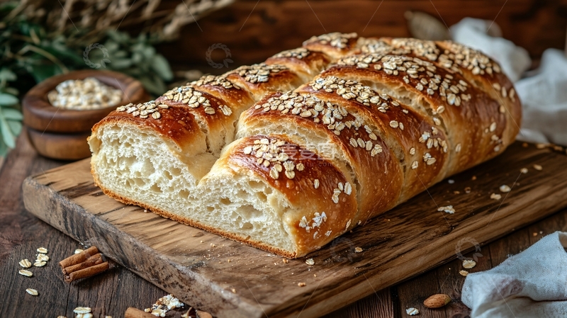 高清大图下载【趣麦麦图】芝麻籽面包