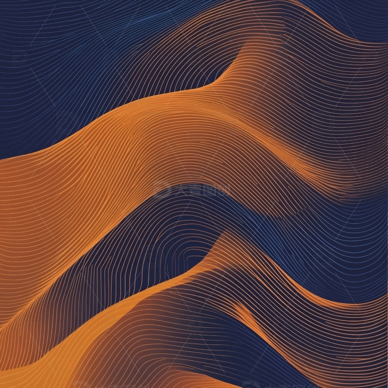 高清大图下载【趣麦麦图】炫彩波浪蓝色渐变纹理