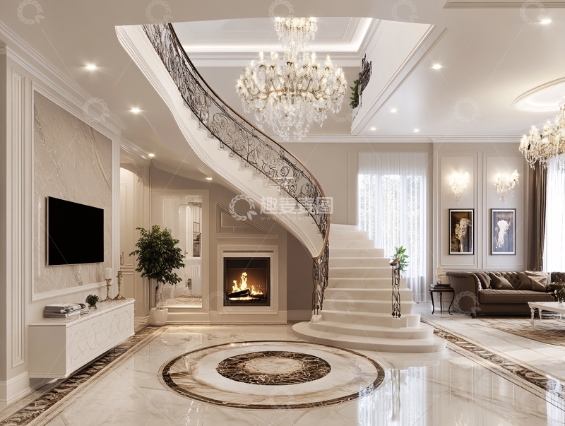 高清大图下载【趣麦麦图】欧式复式楼