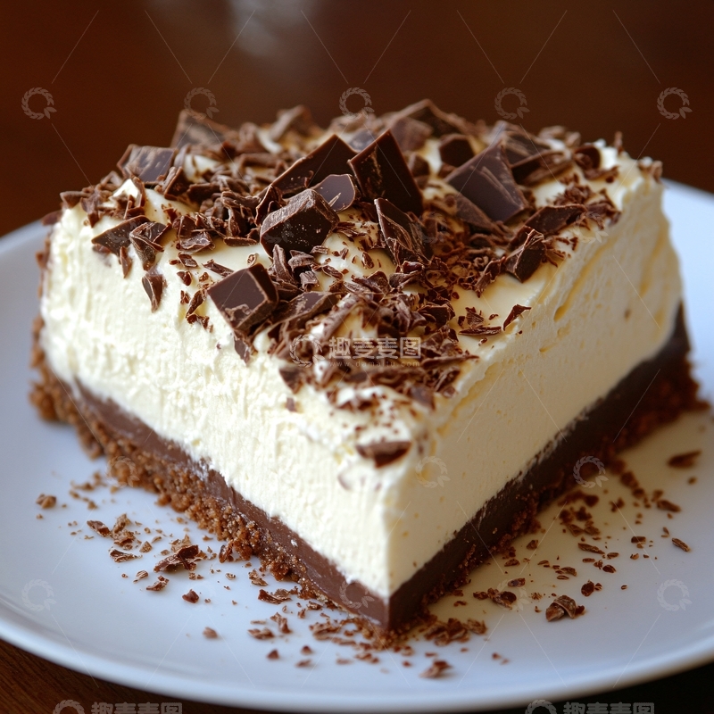 高清大图下载【趣麦麦图】白巧克力慕斯蛋糕