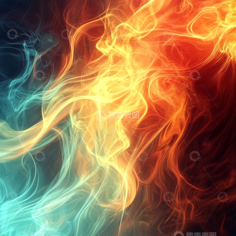 高清大图下载【趣麦麦图】烟雾彩色动感线条