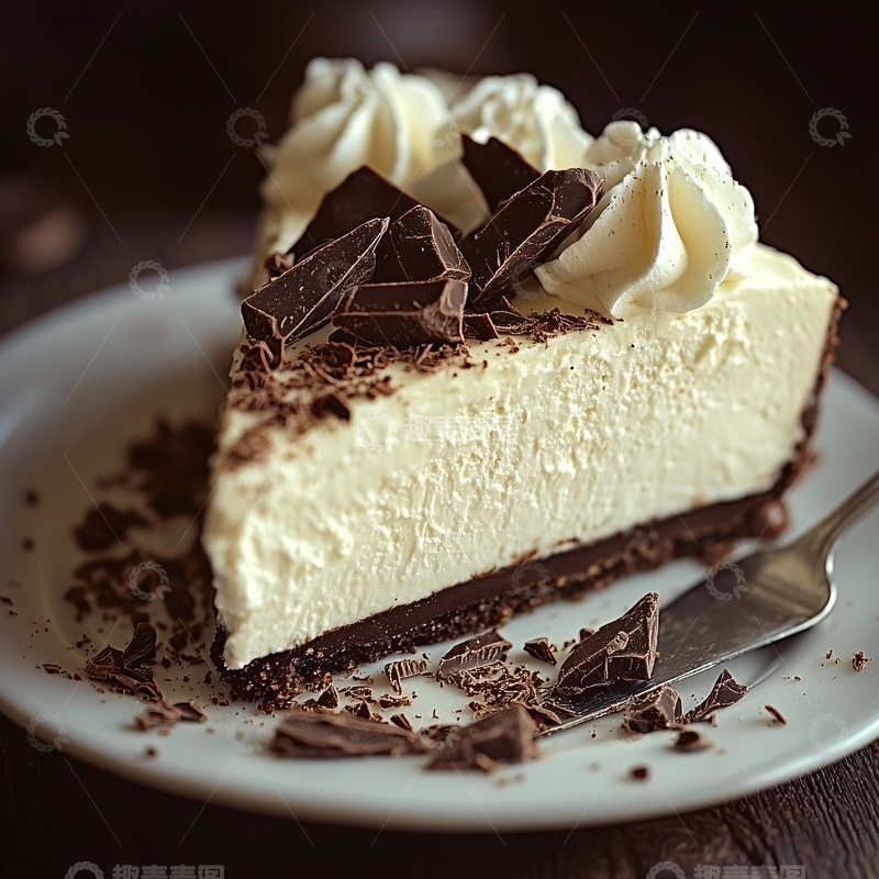高清大图下载【趣麦麦图】乳酪慕斯巧克力蛋糕