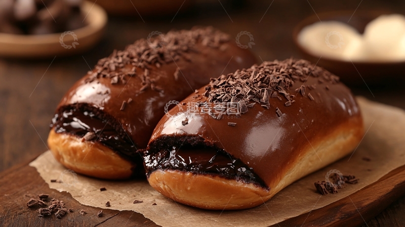 高清大图下载【趣麦麦图】巧克力餐包