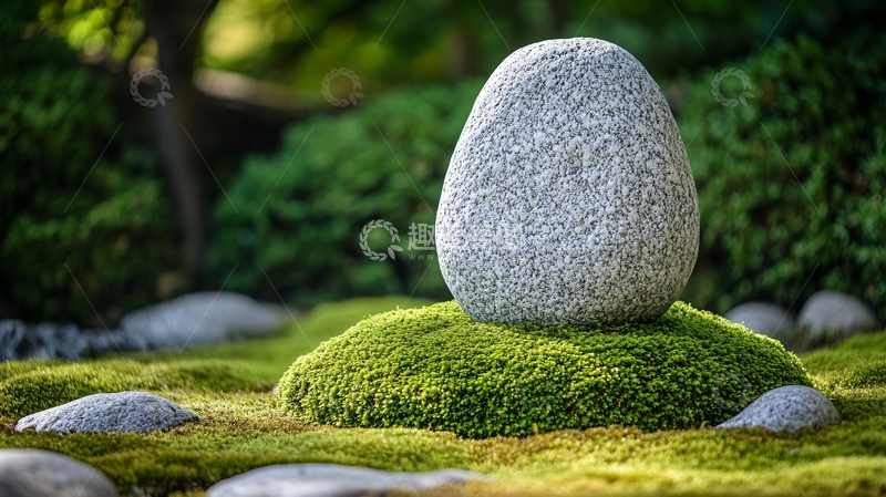 高清大图下载【趣麦麦图】日式庭院岩石1