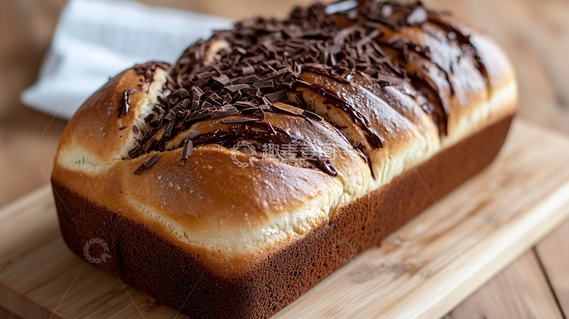 高清大图下载【趣麦麦图】巧克力爆浆吐司