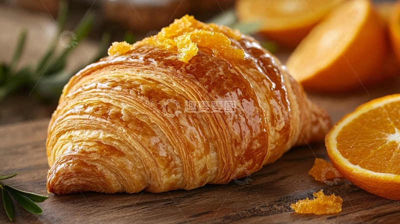 高清大图下载【趣麦麦图】咸蛋流心牛角包1
