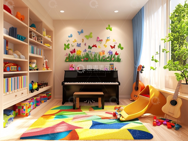 高清大图下载【趣麦麦图】琴室背景墙