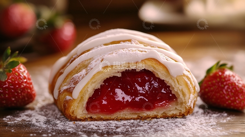 高清大图下载【趣麦麦图】草莓起酥3