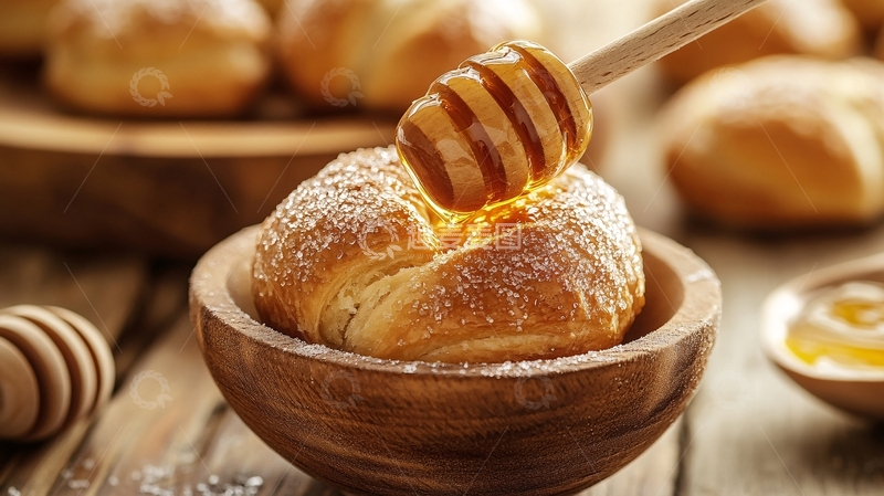 高清大图下载【趣麦麦图】手工蜂蜜面包
