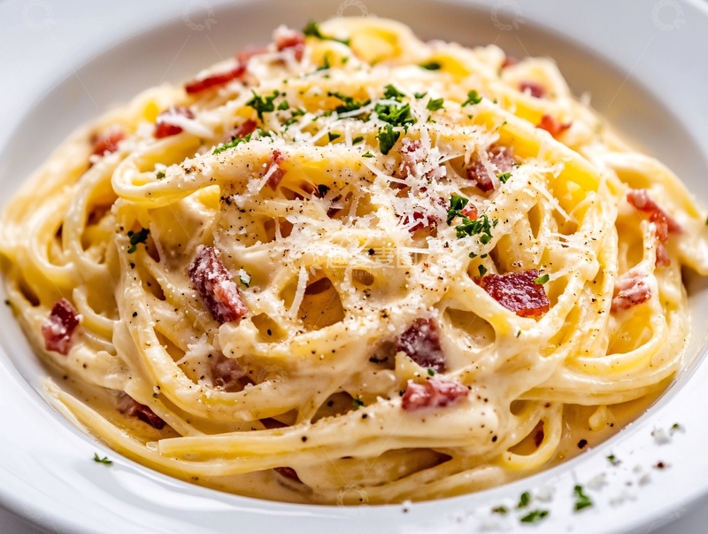 高清大图下载【趣麦麦图】培根培根意粉