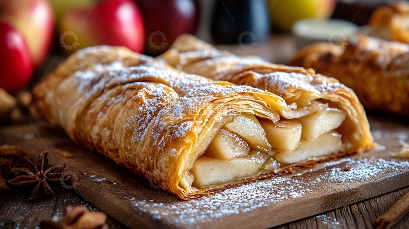 高清大图下载【趣麦麦图】拿破仑苹果派