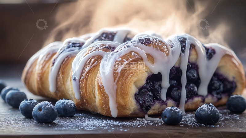 高清大图下载【趣麦麦图】蓝莓丹麦包