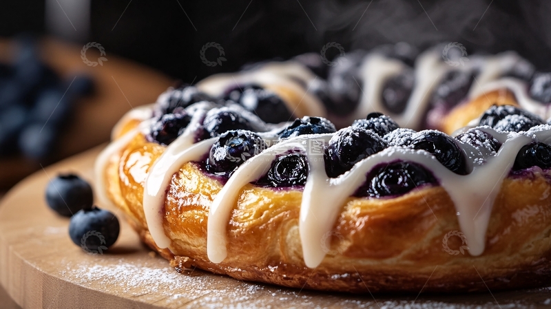 高清大图下载【趣麦麦图】蓝莓丹麦包1