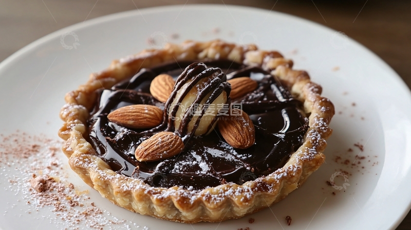 高清大图下载【趣麦麦图】琥珀杏仁挞1