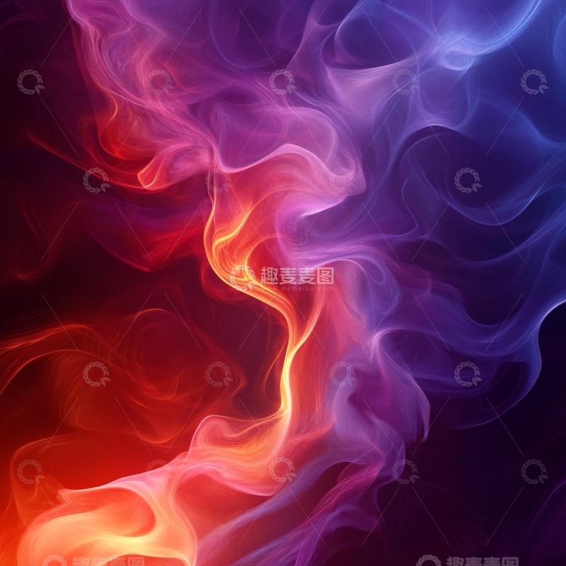 高清大图下载【趣麦麦图】烟雾彩色动感线条2