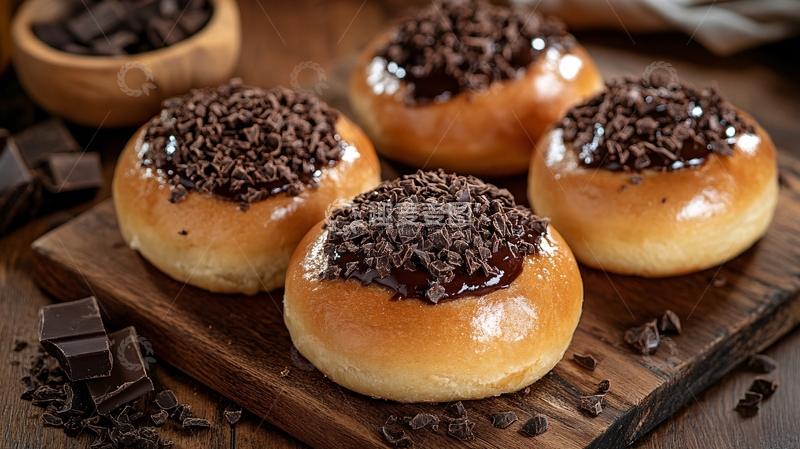 高清大图下载【趣麦麦图】巧克力炸圈饼