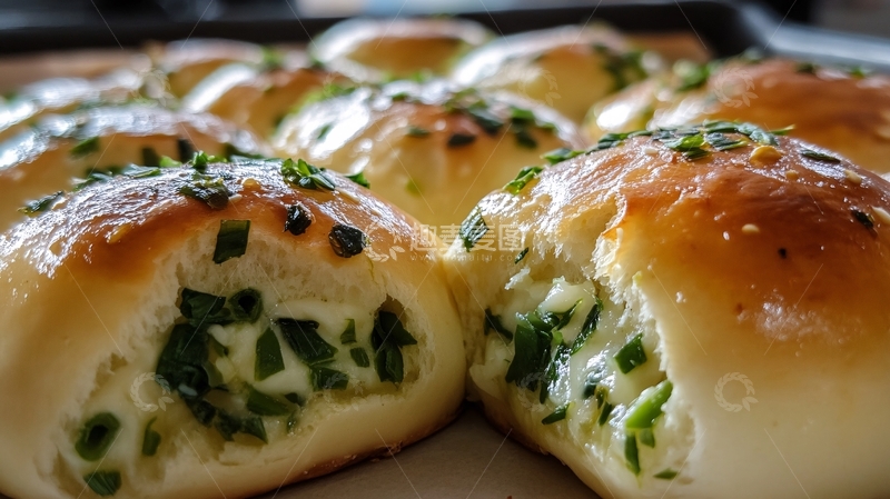高清大图下载【趣麦麦图】香葱芝士面包7