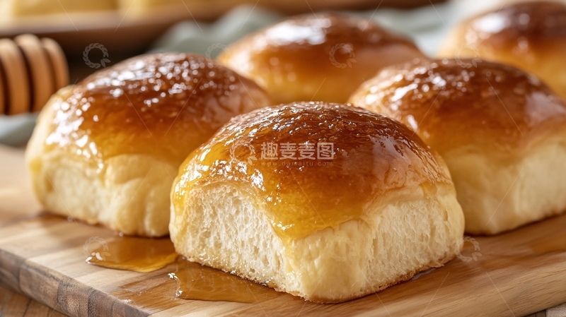 高清大图下载【趣麦麦图】网红零食品松软面包