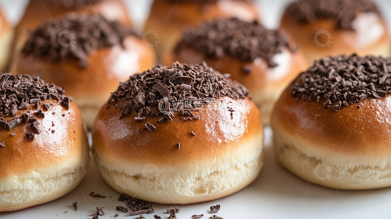 高清大图下载【趣麦麦图】熔岩爆浆巧克力餐包