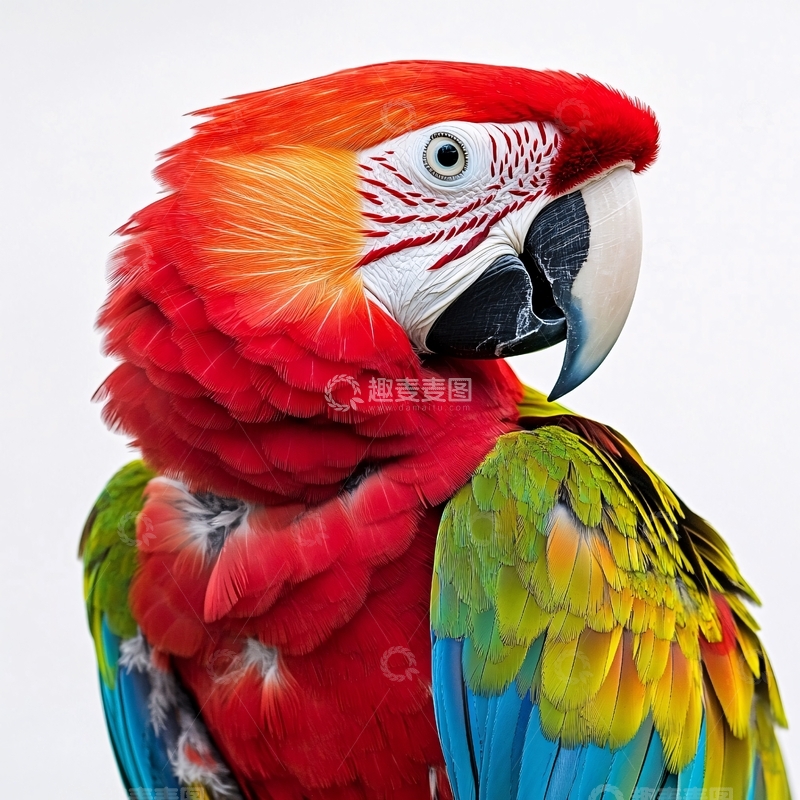 高清大图下载【趣麦麦图】立体画金刚鹦鹉