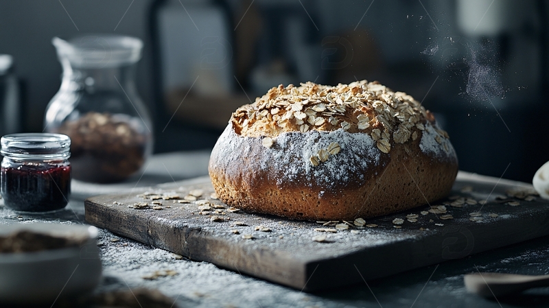 高清大图下载【趣麦麦图】精美的霜糖面包