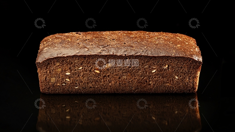 高清大图下载【趣麦麦图】黑底列巴面包1