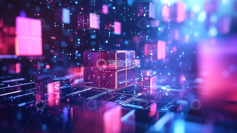 高清大图下载【趣麦麦图】炫彩科技魔方1