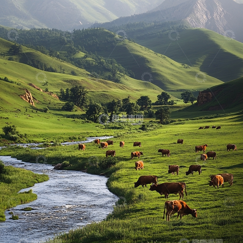 高清大图下载【趣麦麦图】江布拉克田园牧歌