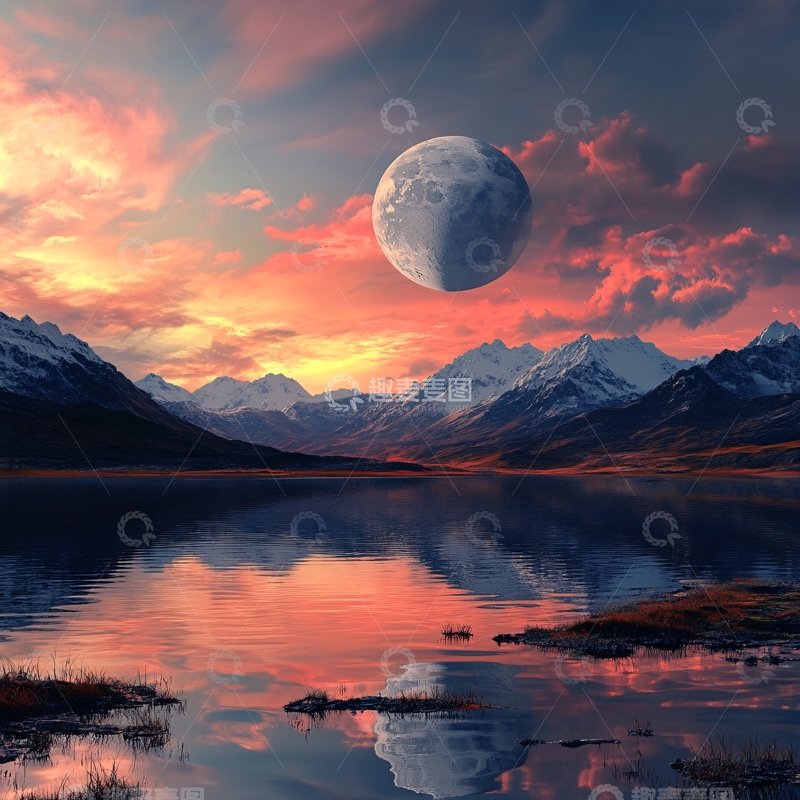 高清大图下载【趣麦麦图】烂漫反射星球