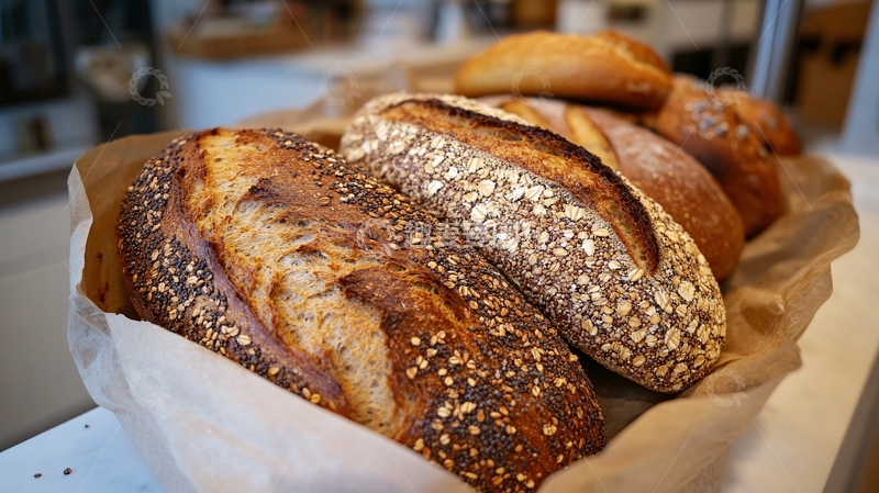 高清大图下载【趣麦麦图】烘焙店里的面包1