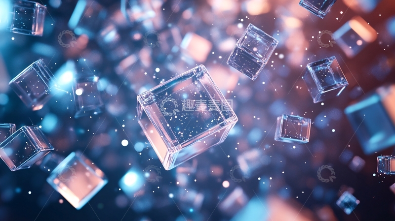 高清大图下载【趣麦麦图】发光的立方体