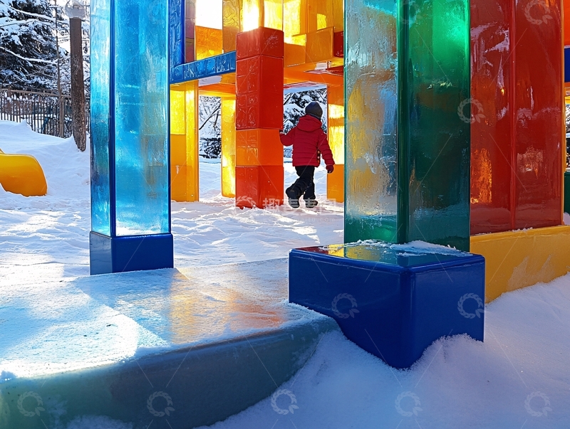 高清大图下载【趣麦麦图】冰雕水帘洞