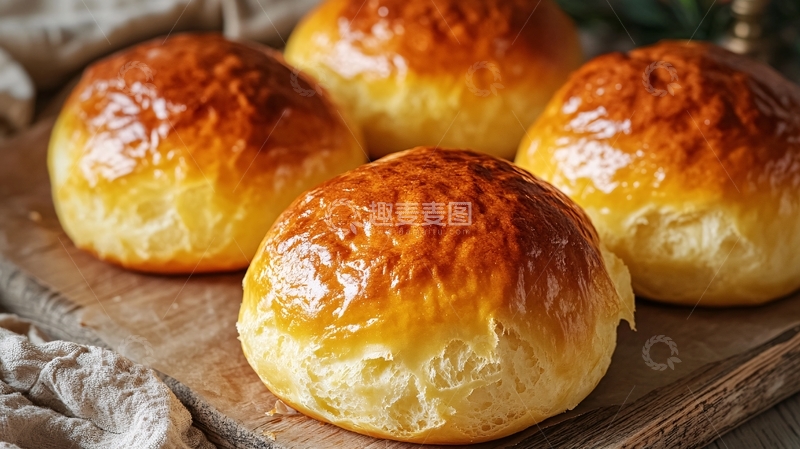 高清大图下载【趣麦麦图】奶酥餐包