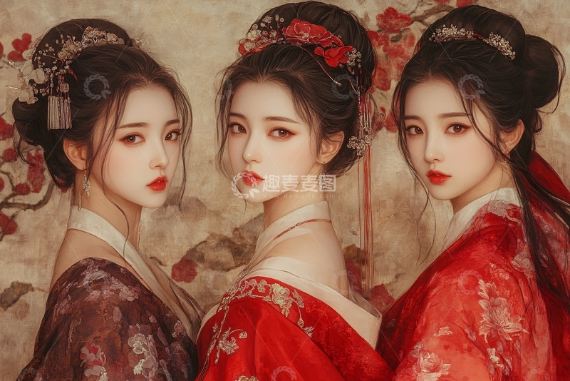 高清大图下载【趣麦麦图】汉服拍照化妆3