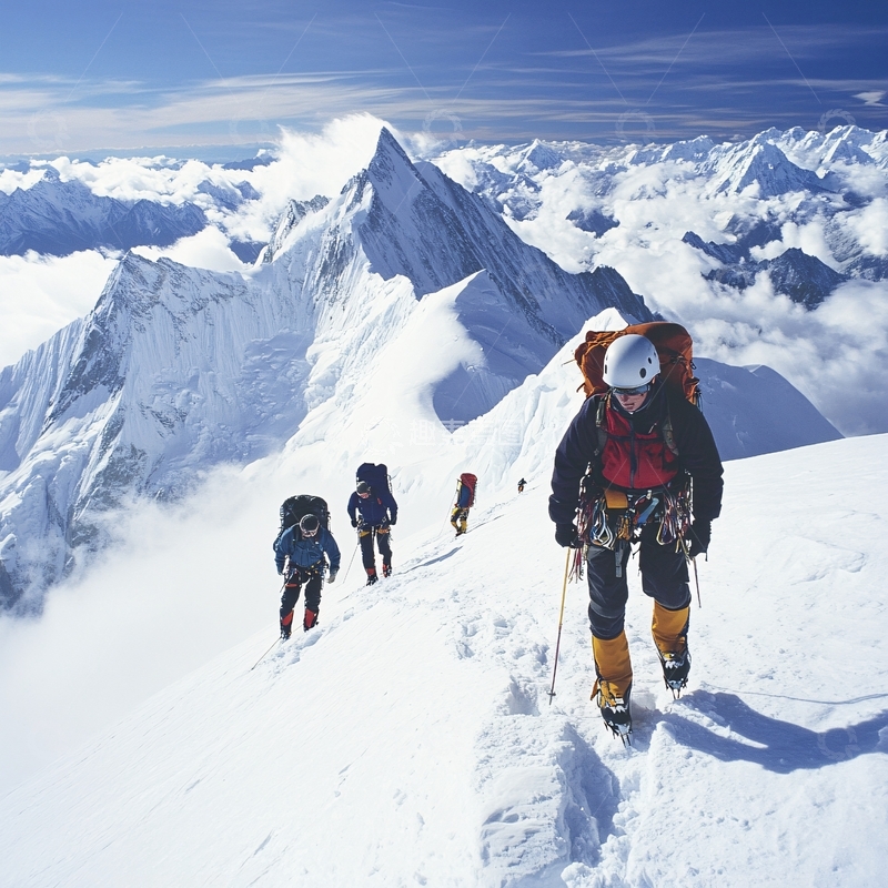 高清大图下载【趣麦麦图】攀登世界最高峰