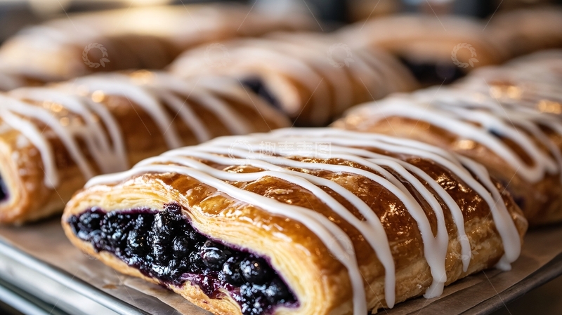 高清大图下载【趣麦麦图】蓝莓丹麦包2