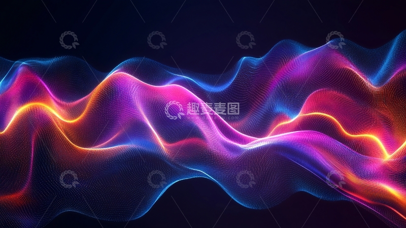 高清大图下载【趣麦麦图】炫酷浪波线条
