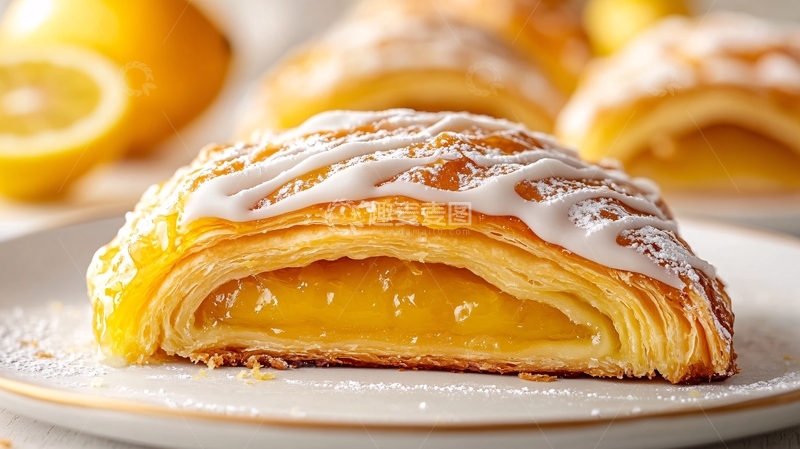 高清大图下载【趣麦麦图】柠檬丹麦酥