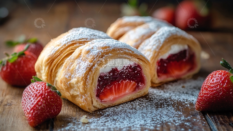 高清大图下载【趣麦麦图】草莓起酥5