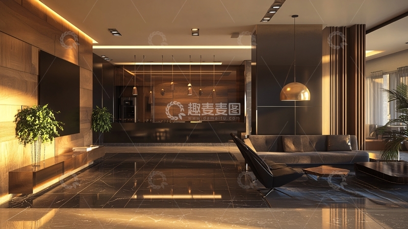 高清大图下载【趣麦麦图】企业大厅场景设计1
