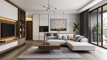 极简整体定制客厅