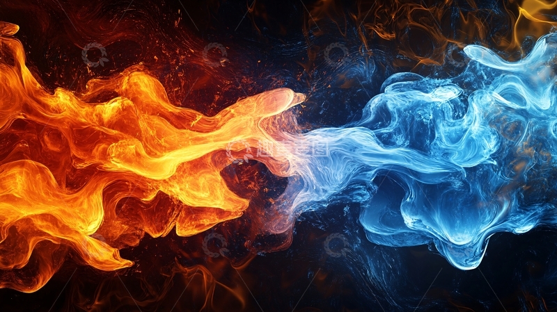 高清大图下载【趣麦麦图】冰与火的碰撞1