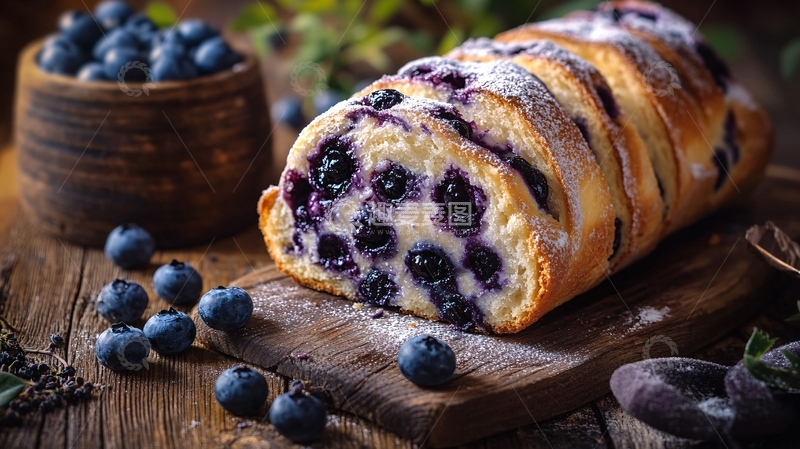 高清大图下载【趣麦麦图】蓝莓新鲜水果酥4