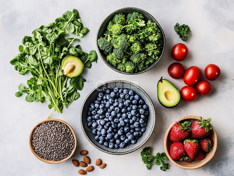 高清大图下载【趣麦麦图】抗氧化食物1