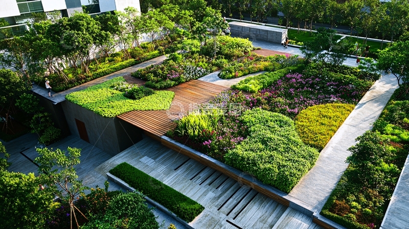 高清大图下载【趣麦麦图】屋顶绿化社区