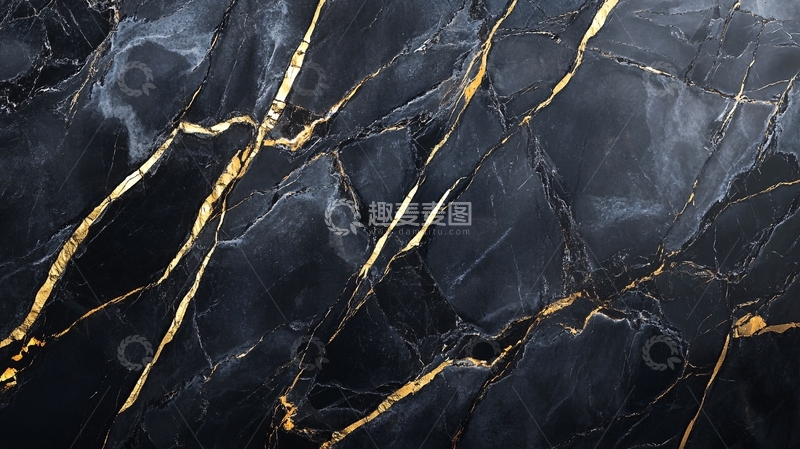 高清大图下载【趣麦麦图】蓝底金线大理石1