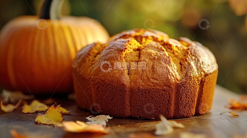 高清大图下载【趣麦麦图】南瓜蛋糕南瓜面包2